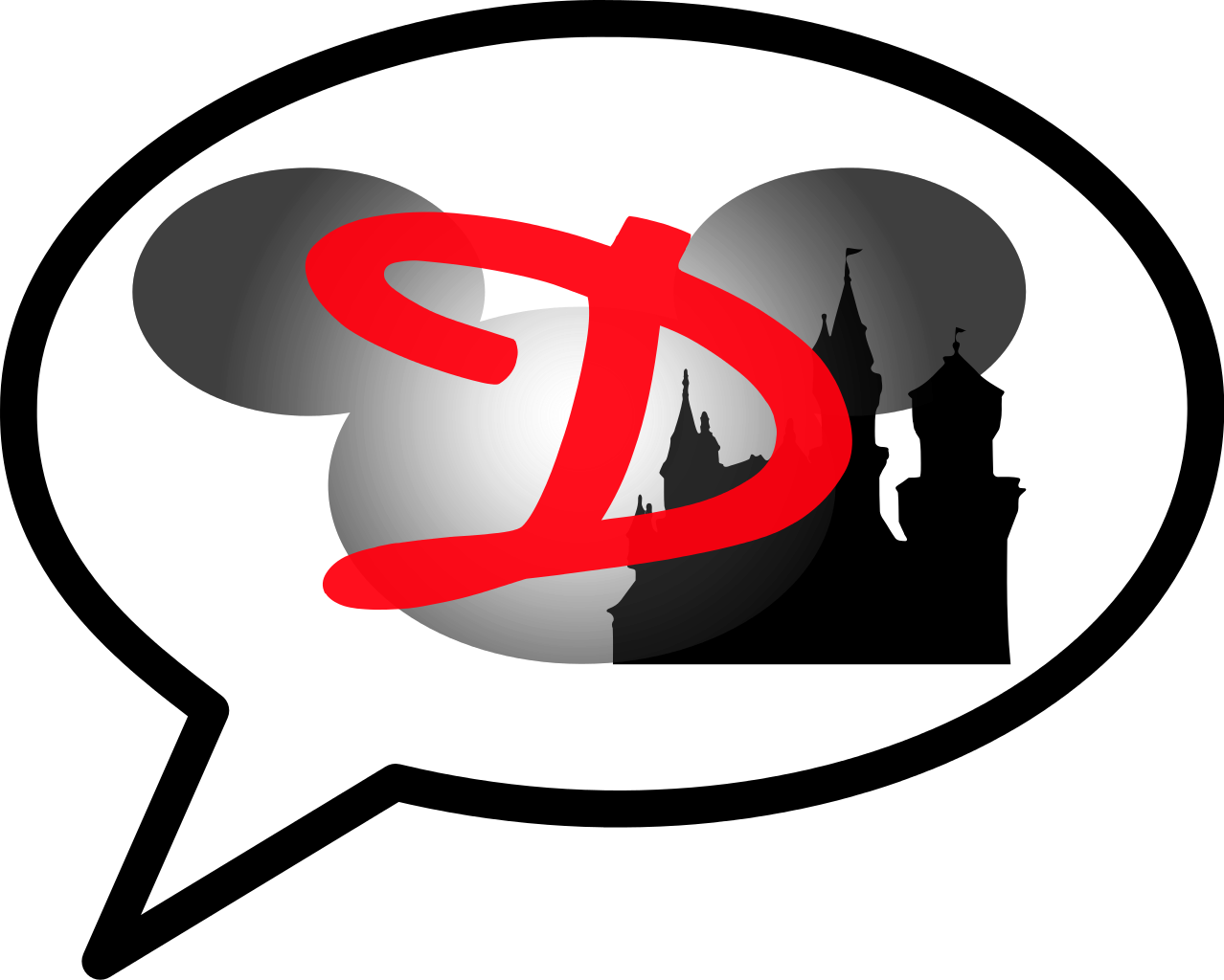 Speech Balloon With D Castle Circles Clipart (1278x1024), Png Download