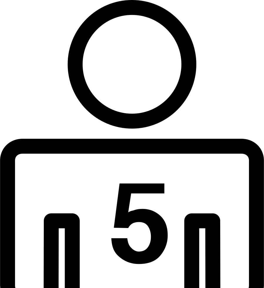 Five Persons Or Person Number Five Comments - 4 Personen Clipart (898x980), Png Download