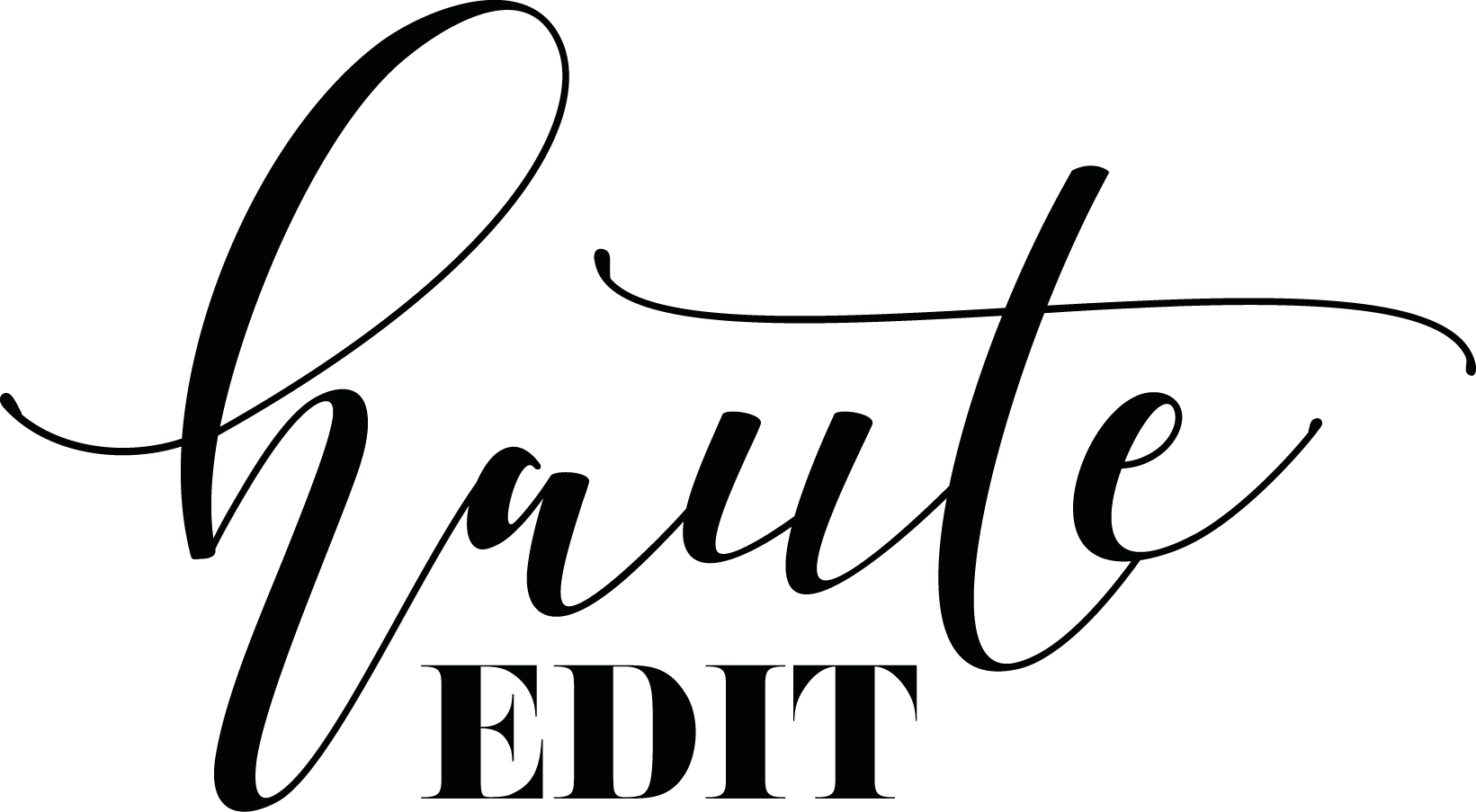 Haute Edit - Calligraphy Clipart (1641x903), Png Download