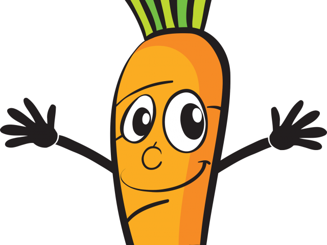 Carrot Clipart Person - Cartoon Carrot Vector - Png Download (640x480), Png Download