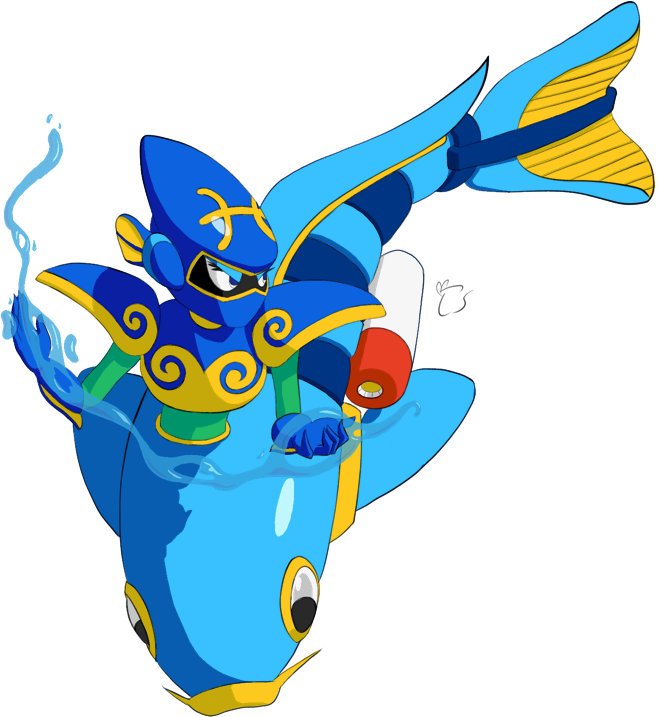 My Submission For The Mega Woman Collab, Pisces From - Cartoon Clipart (780x900), Png Download