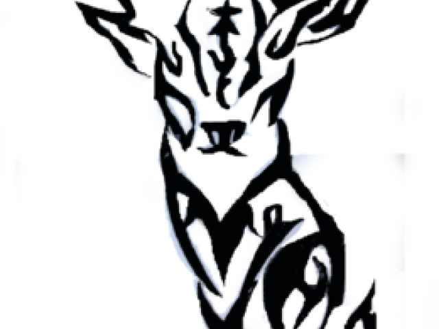 Elk Clipart Tribal - Deer Tattoo Transparent - Png Download (640x480), Png Download