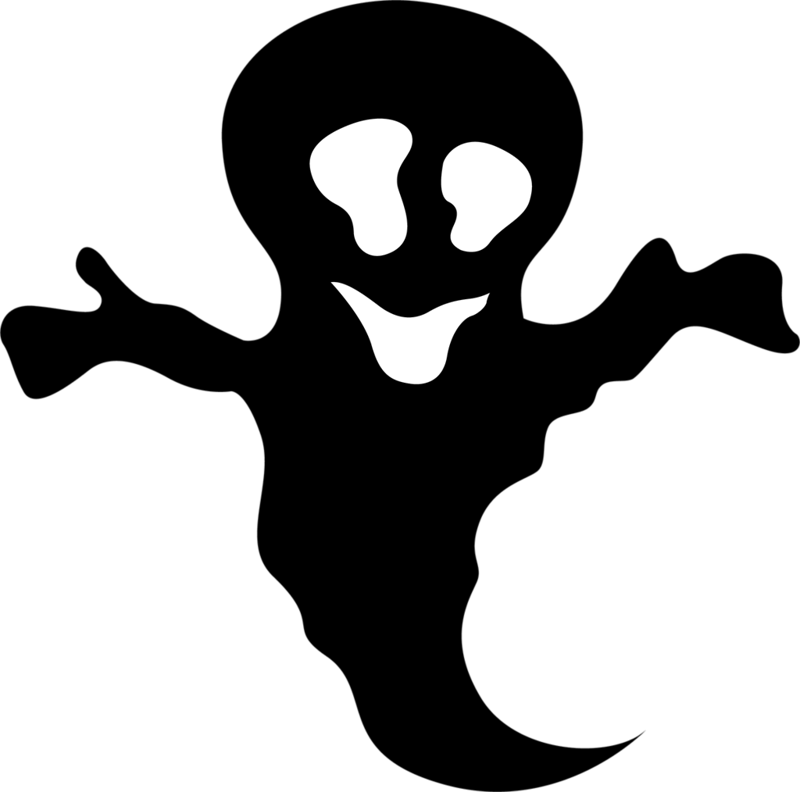 Яндекс - Фотки - Halloween Ghost Window Silhouette Clipart (800x792), Png Download