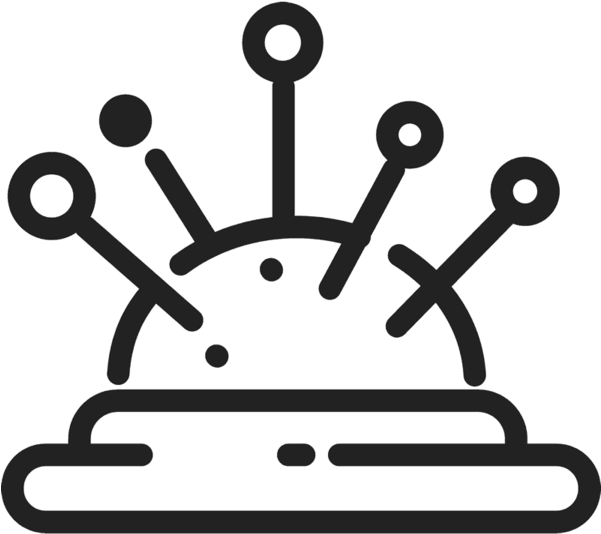 Large Pin Cushion Stamp - Icon Clipart (600x600), Png Download