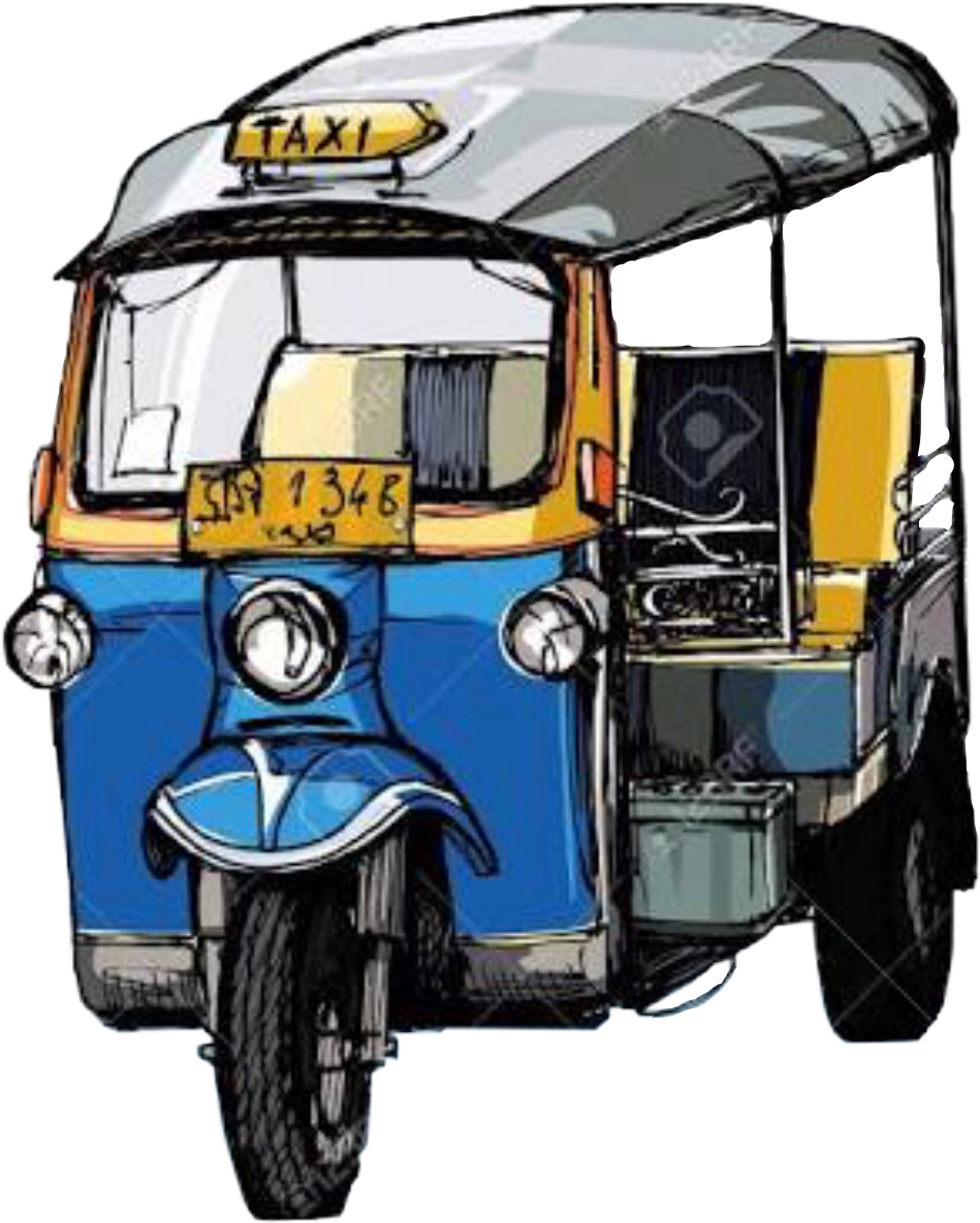 Png Rickshaw Sticker Rickshaw Clipart - Png Download - Full Size Clipart (#3906275) - PinClipart