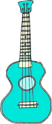 Simple Ukulele Drawing Clipart (166x396), Png Download