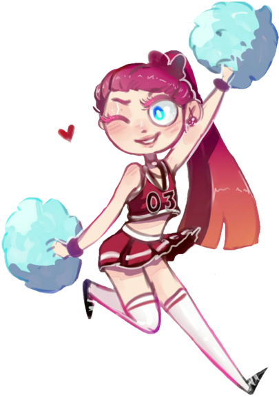 Cheerleaders, Png, And Fanart Image - Illustration Clipart (500x633), Png Download