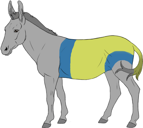 Can't Have The 'middle Section' In Pure White, Just - Burro Clipart (609x547), Png Download