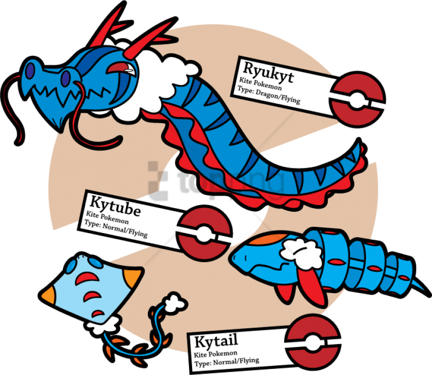 Free Png Download Kytail - Kite Pokemon Clipart (850x737), Png Download