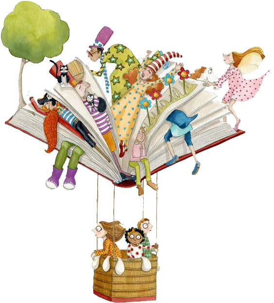 Viajando En Un Libro Clipart (600x644), Png Download