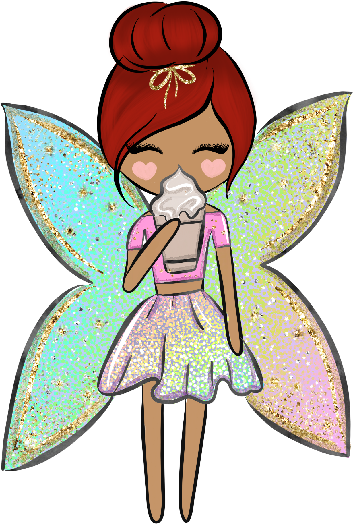 Pretty Dolls - Coffee Fairy - Fairy Clipart (1258x1854), Png Download