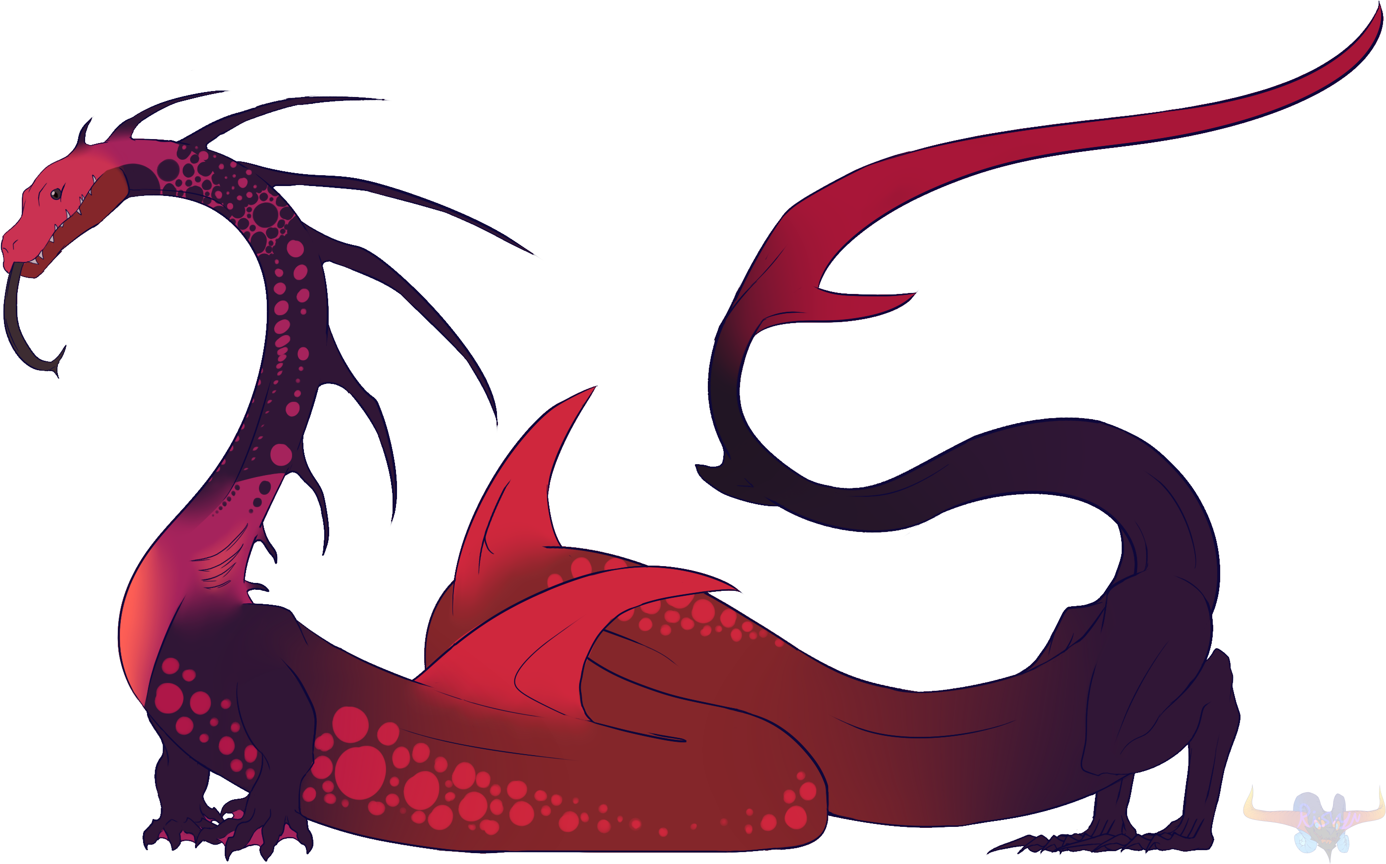 Crimson Serpent - Illustration Clipart (2833x1800), Png Download