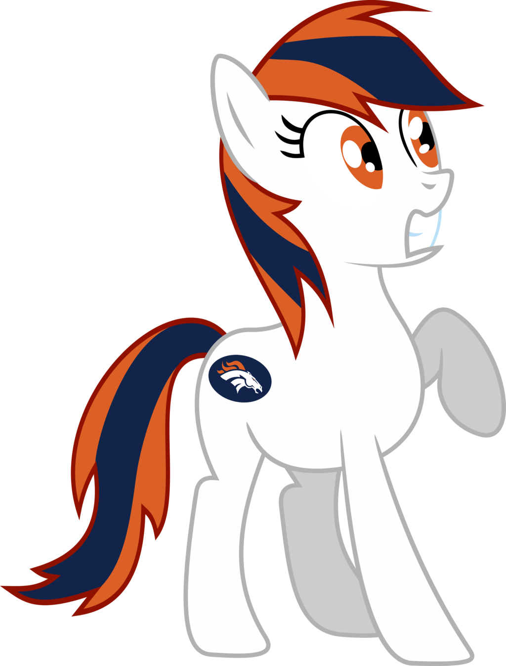 1024x1347, 1415569 Safe Artist-colon ) - Cartoon Denver Bronco Clipart (1024x1347), Png Download