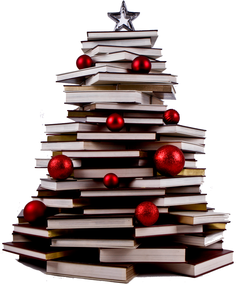 Arvore De Natal Livros Clipart (1000x1225), Png Download