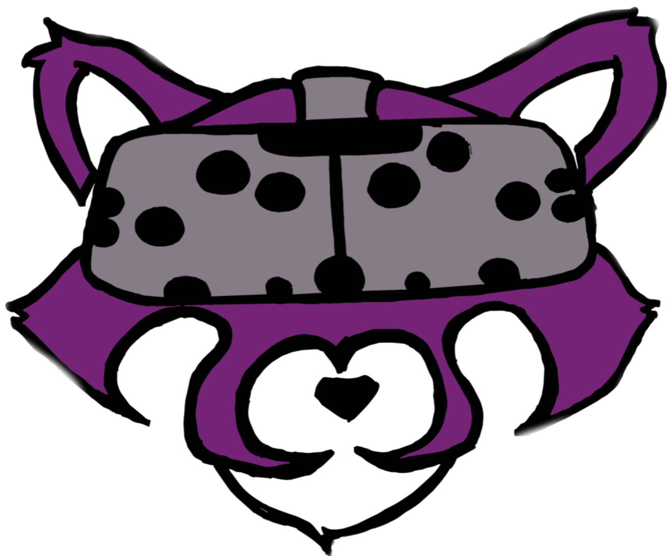 Purple Panda Arcade Clipart (1352x1125), Png Download