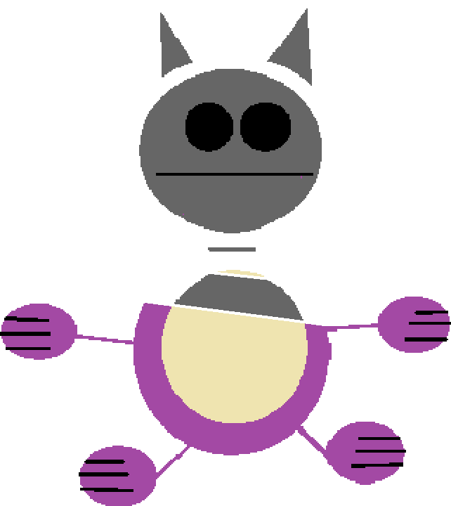 Unfinished Cat Clipart (642x720), Png Download