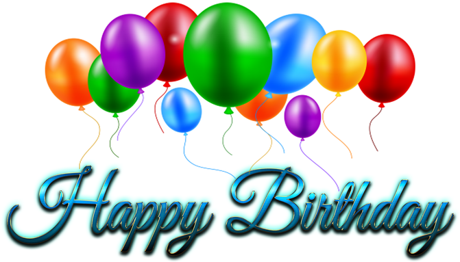 Happy Birthday Text Png - Balloon Clipart (806x504), Png Download