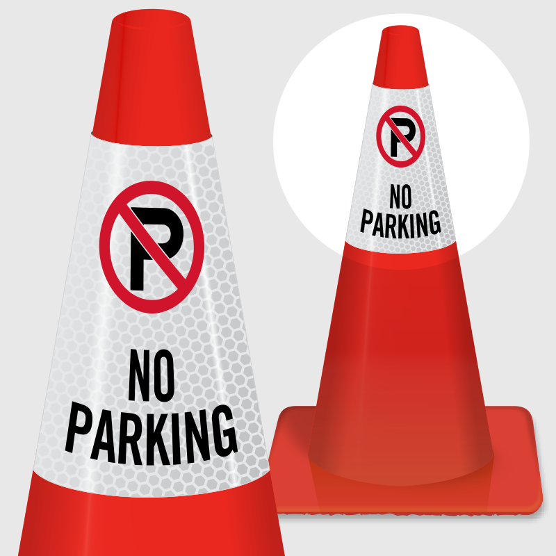 No Parking On Sidewalk Signs - No Parking Signs For Traffic Cones Clipart (800x800), Png Download