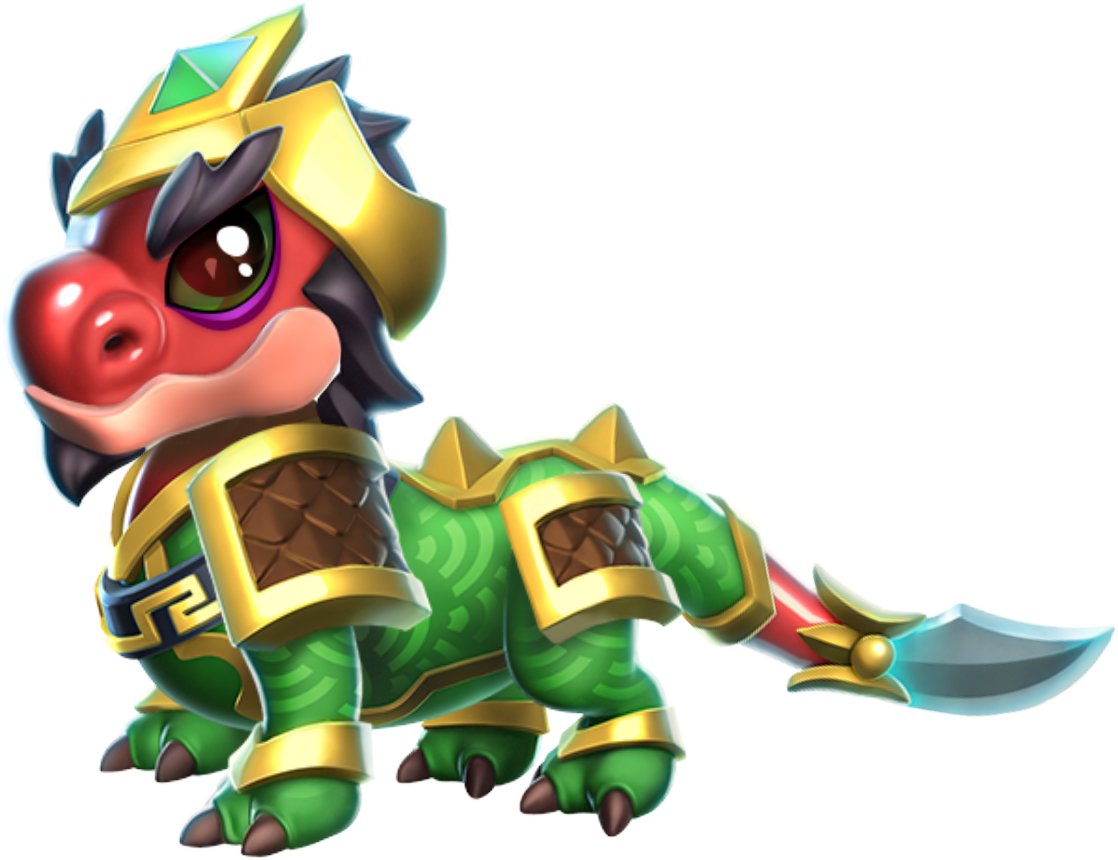 Guan Di Dragon Baby - Cartoon Clipart (1118x860), Png Download