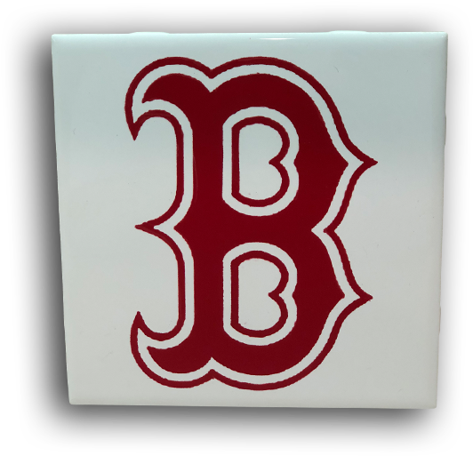 Boston Red Sox Sports Coasters - Black Boston Red Sox Logo Clipart (600x600), Png Download