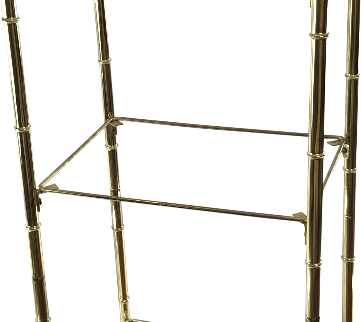 Hollywood Regency Faux Bamboo Arch Shaped Brass Etagere - Table Clipart (1234x1101), Png Download