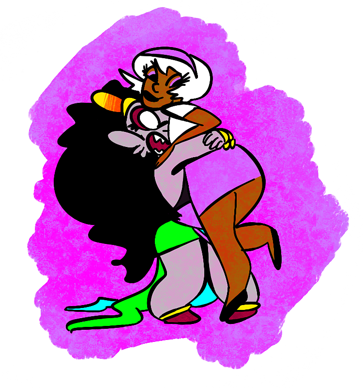 Dream Ghost Feferi Peixes Ghostfishkrillah Hug Rose - Illustration Clipart (750x800), Png Download