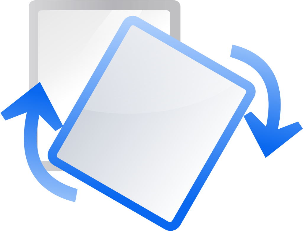 Oxygen480 Actions Transform Rotate - Rotate Image Icon Png Clipart (1024x1024), Png Download