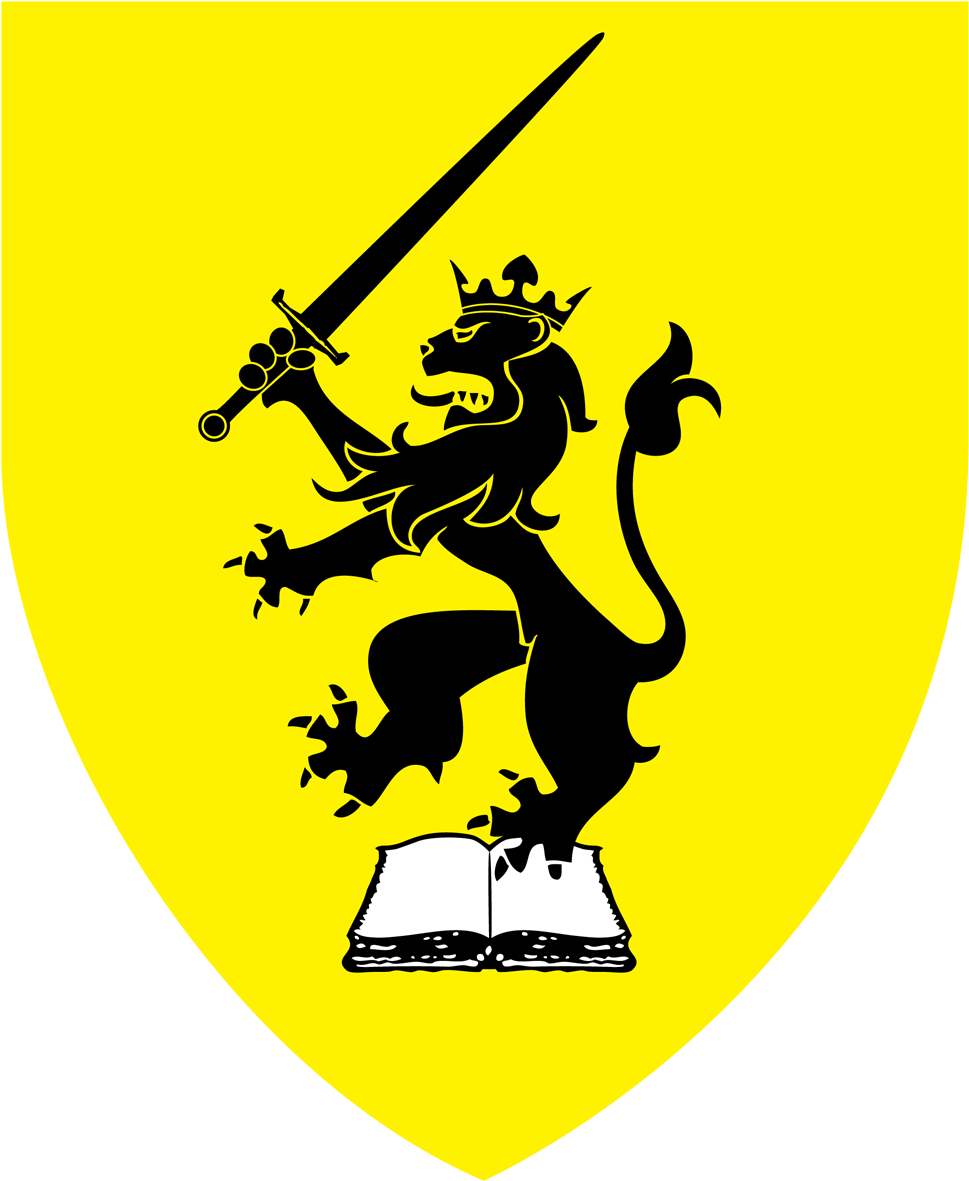 Medieval Swordsman Guild Of Kansas City Presents - Lion Rampant Clipart (982x1194), Png Download