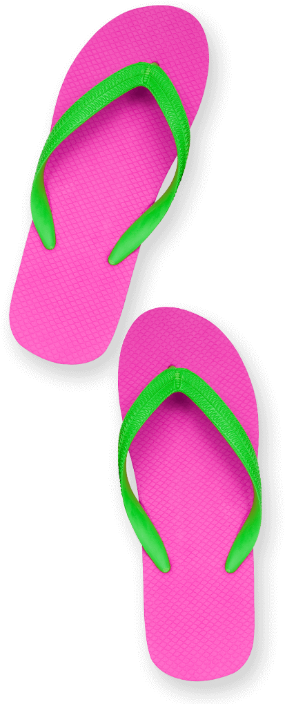 Don Your Flip Flops - Flip-flops Clipart (432x1023), Png Download