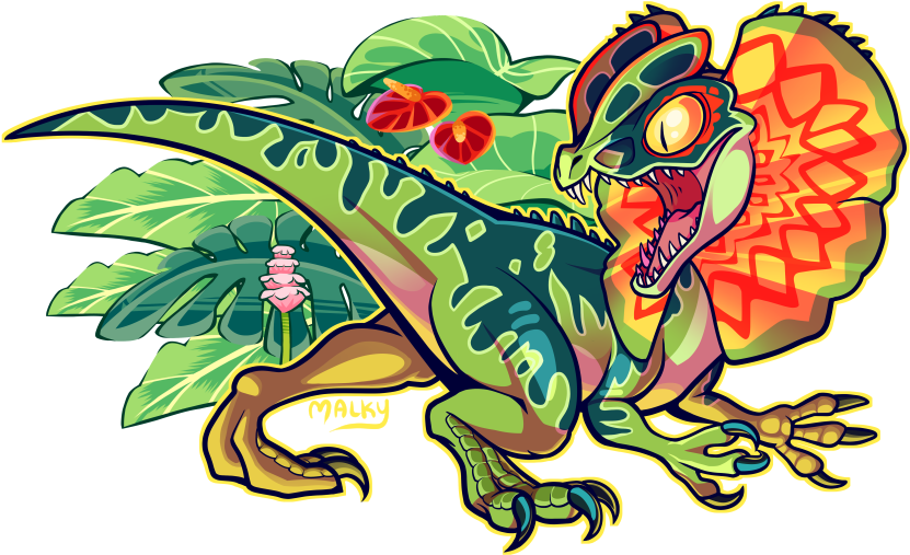 Dilo Jurassic Park , Png Download Clipart (831x507), Png Download