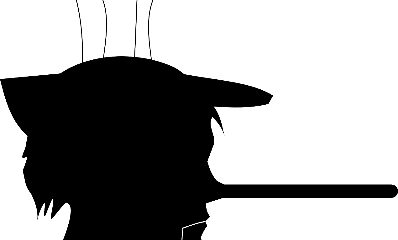 Time To Be Honest - Human Pinocchio Silhouette Clipart (1270x768), Png Download