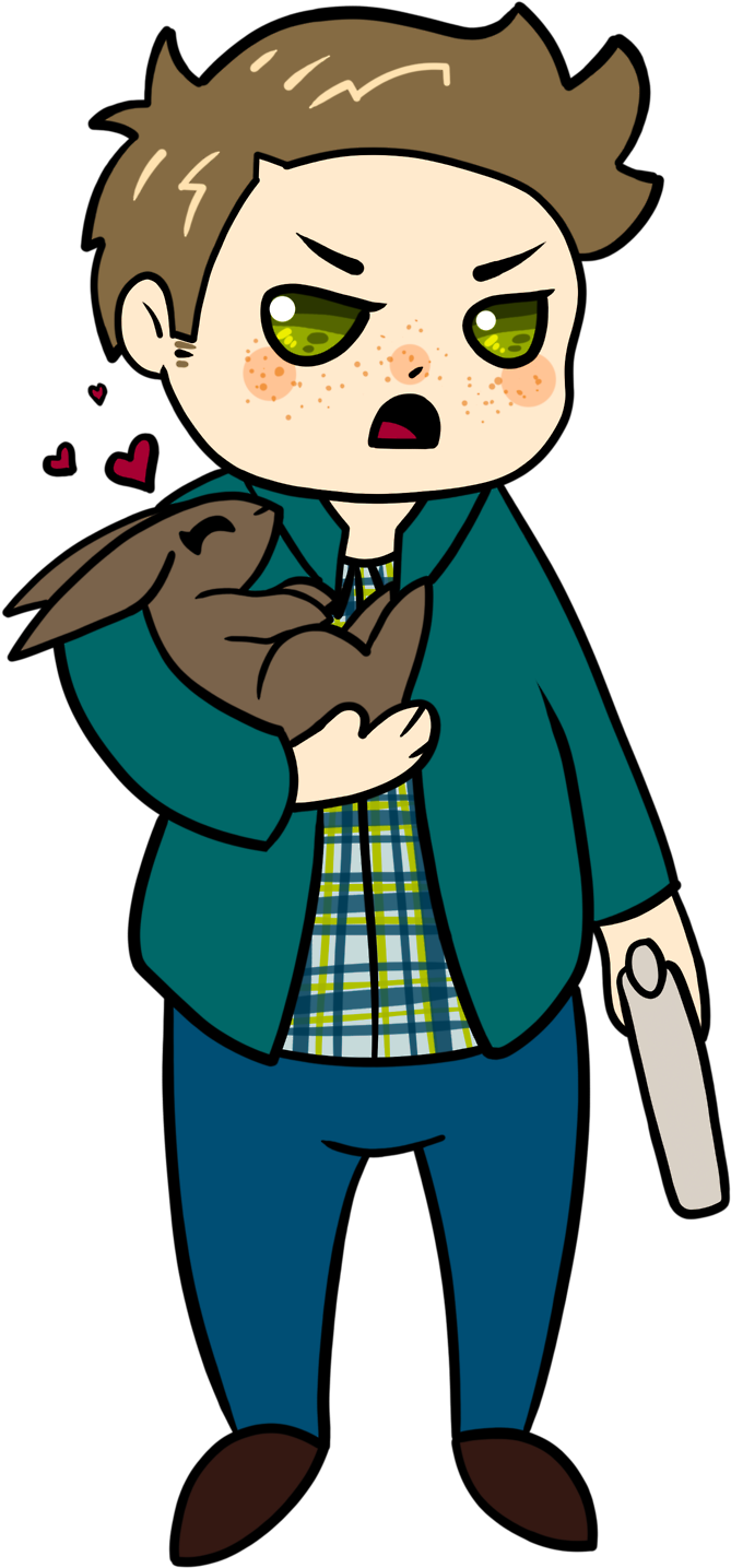 Defender Of Bunnies - Cartoon Clipart (1280x1706), Png Download