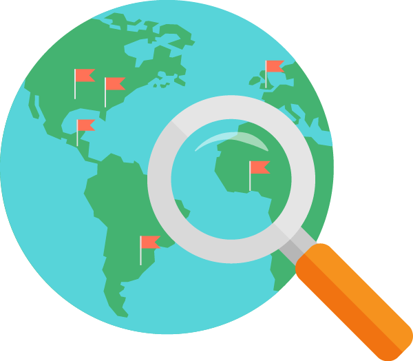 Earth Clipart Magnifying Glass - Vector Graphics - Png Download (600x524), Png Download