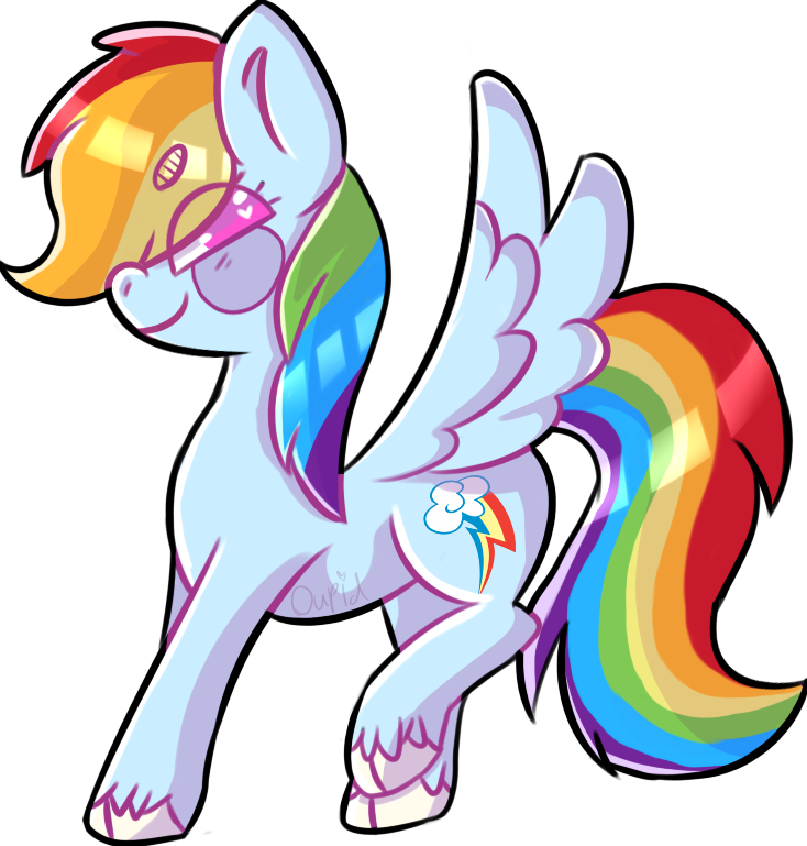 Edge-horsu, Backwards Cutie Mark, Rainbow Dash, Safe, - Cartoon Clipart (734x769), Png Download