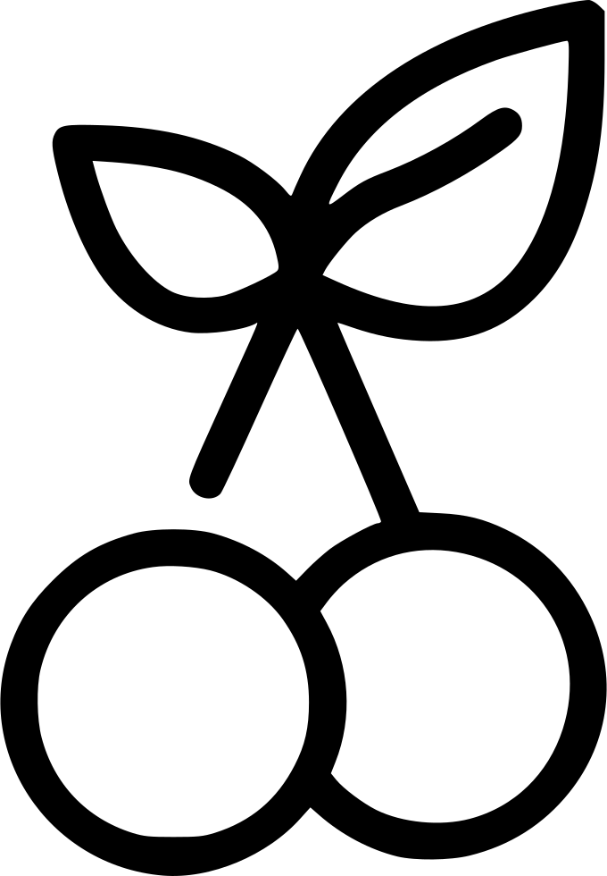 Png File Svg - Cherry Icon Outline Clipart (680x980), Png Download