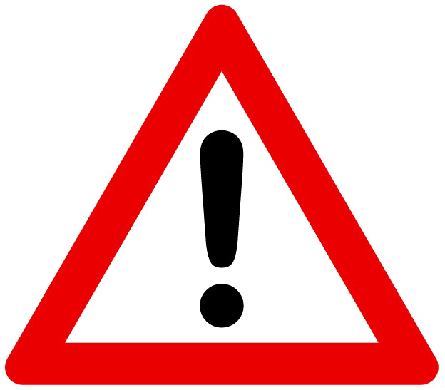 Emergency Png Transparent Image - Warning Sign Png Clipart (624x547), Png Download