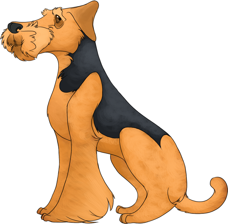 Airedale Terrier Clipart (732x721), Png Download