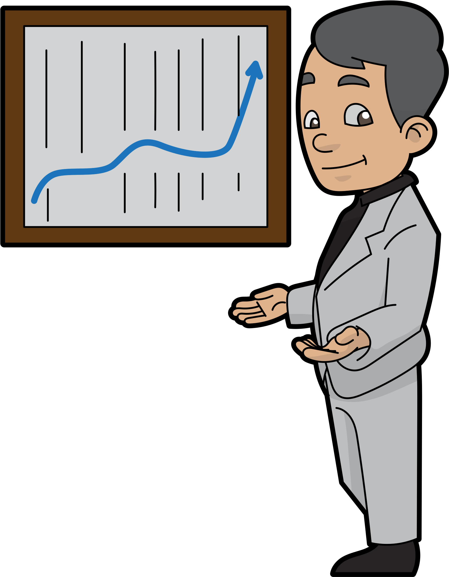 Open - Cartoon Sales Executive Clipart (2000x2384), Png Download