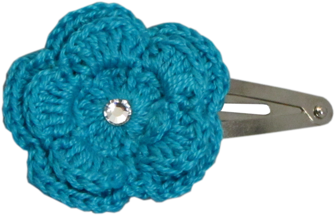 Crochet Flower Hair Clip - Crochet - Png Download (1166x749), Png Download