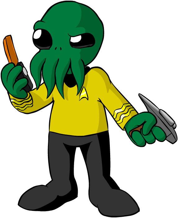 Image - Cthulhu Star Trek Clipart (572x700), Png Download