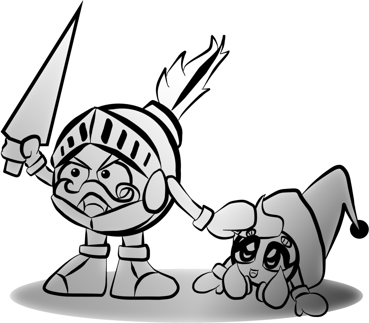 When Sir Gallant Meets Carmelita For The First Time - Cartoon Clipart (1280x1239), Png Download