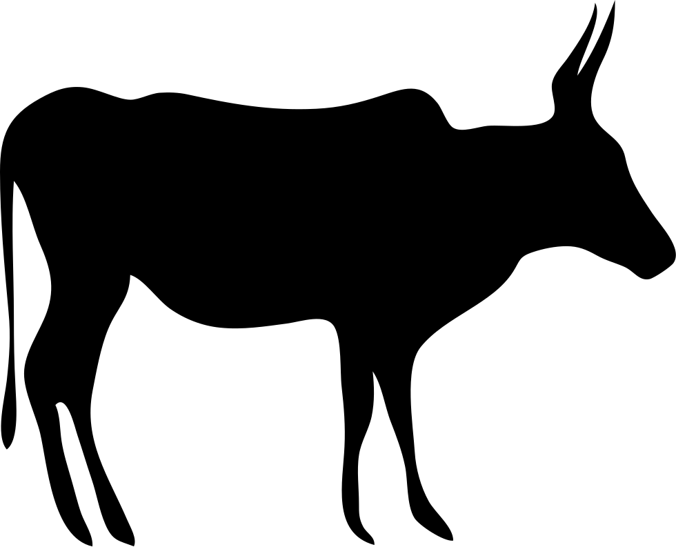 Png File Svg - Dairy Cow Silhouette Png Clipart (980x793), Png Download