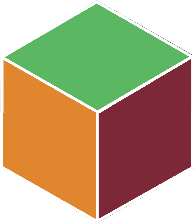 Color Cube Game - V-cube Cube Clipart (1080x1080), Png Download