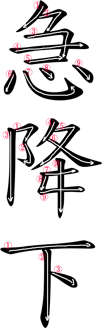 Japanese Word For Swoop Clipart (500x1404), Png Download