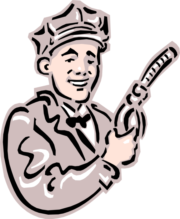 Vector Illustration Of 1950's Vintage Style Gas Station - Gas Station Attendant Clipart (576x700), Png Download
