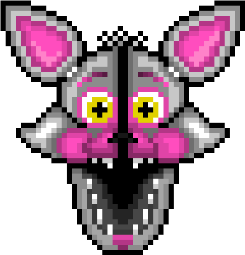 Funtime Foxy - Pixel Art Clipart (680x640), Png Download