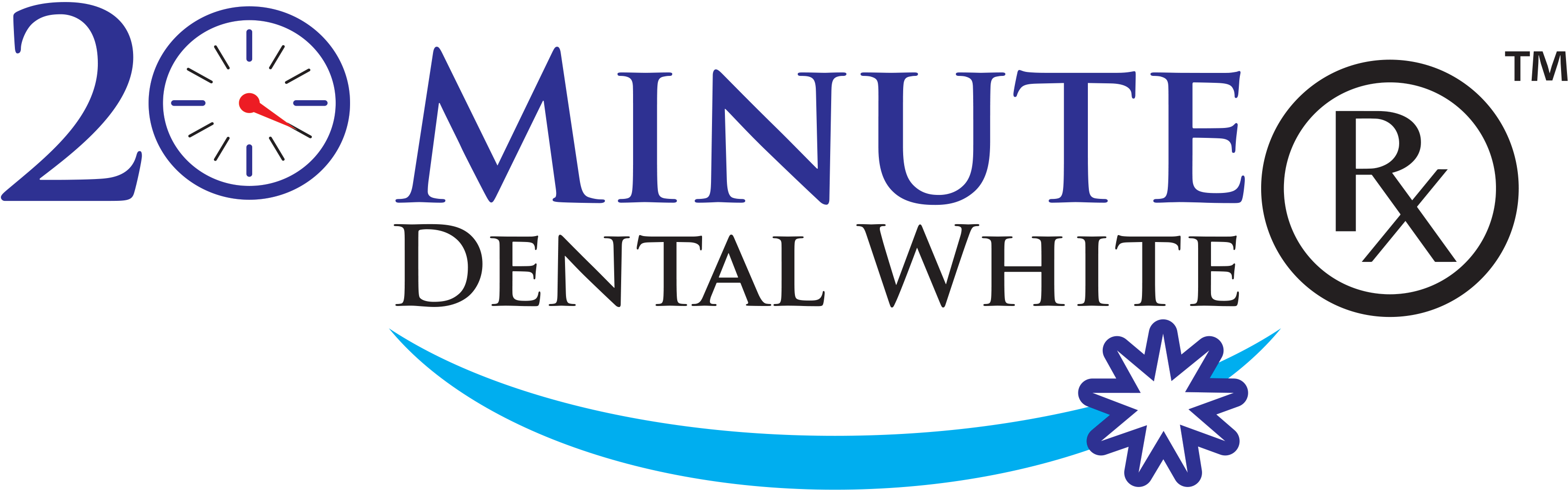 20 Minute Dental White Logo Clipart (3452x1044), Png Download