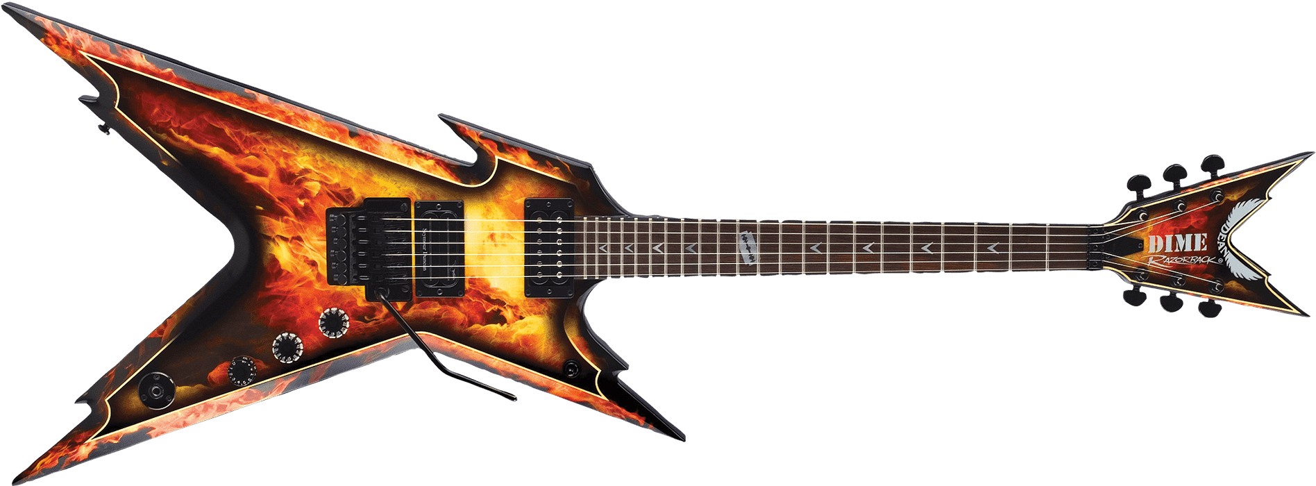 Razorback Explosion W Case Dean Image - Dimebag Darrell Razorback Explosion Clipart (2000x786), Png Download