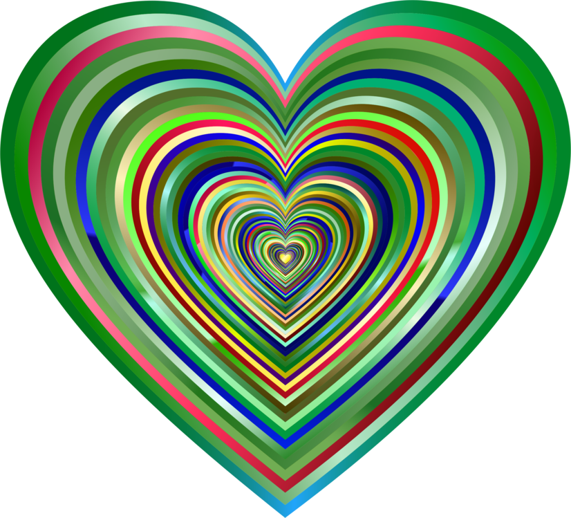 Medium Image - Psychedelic Heart Png Clipart (774x702), Png Download
