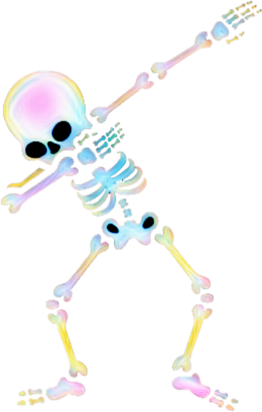 #skeleton #dab #dabbing #freetoedit #ftefunnyskeletons - Dab Skeleton Clip Art - Png Download (1024x1536), Png Download